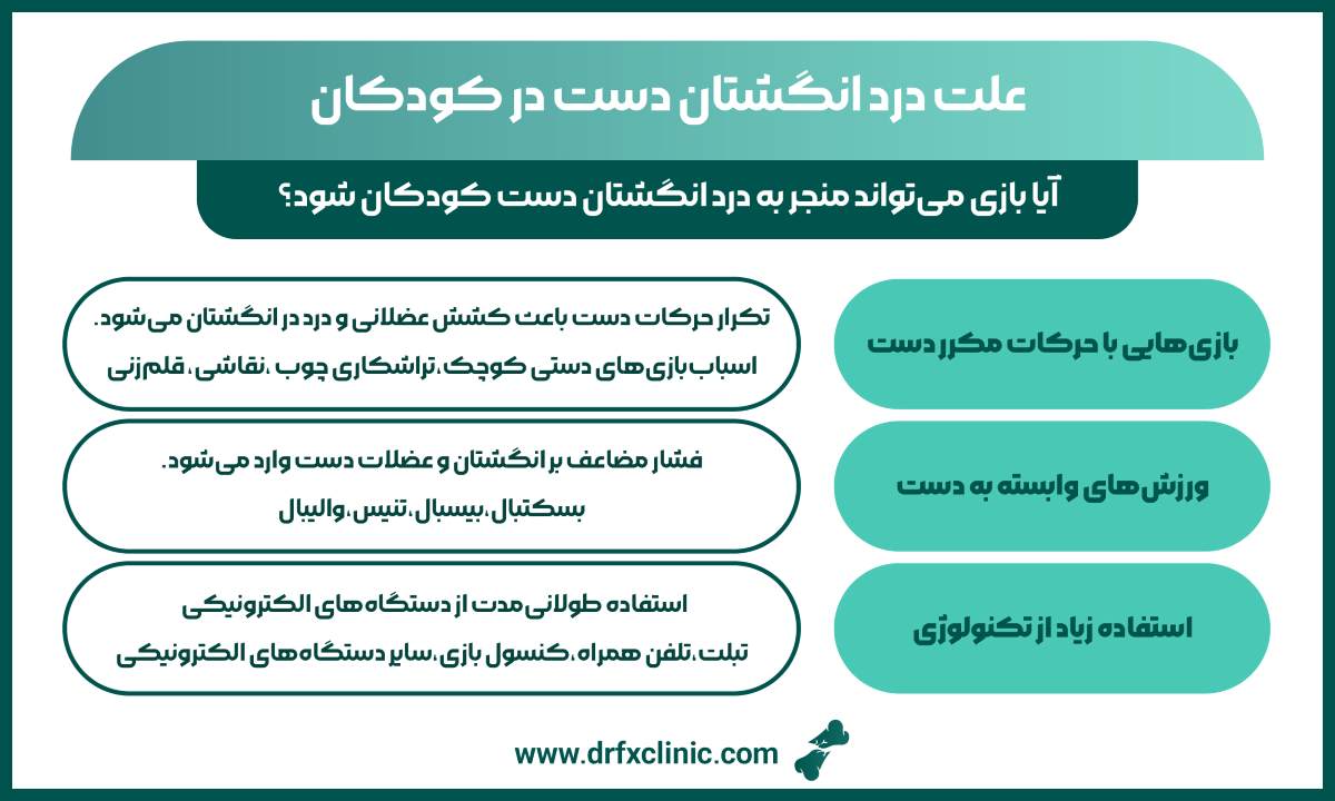 علت درد انگشتان دست در کودکان